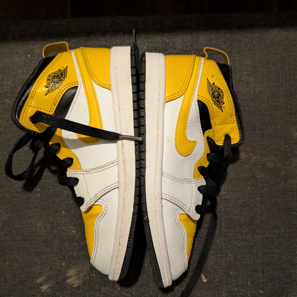 Nike Air Jordan Yellow and White Sneakers